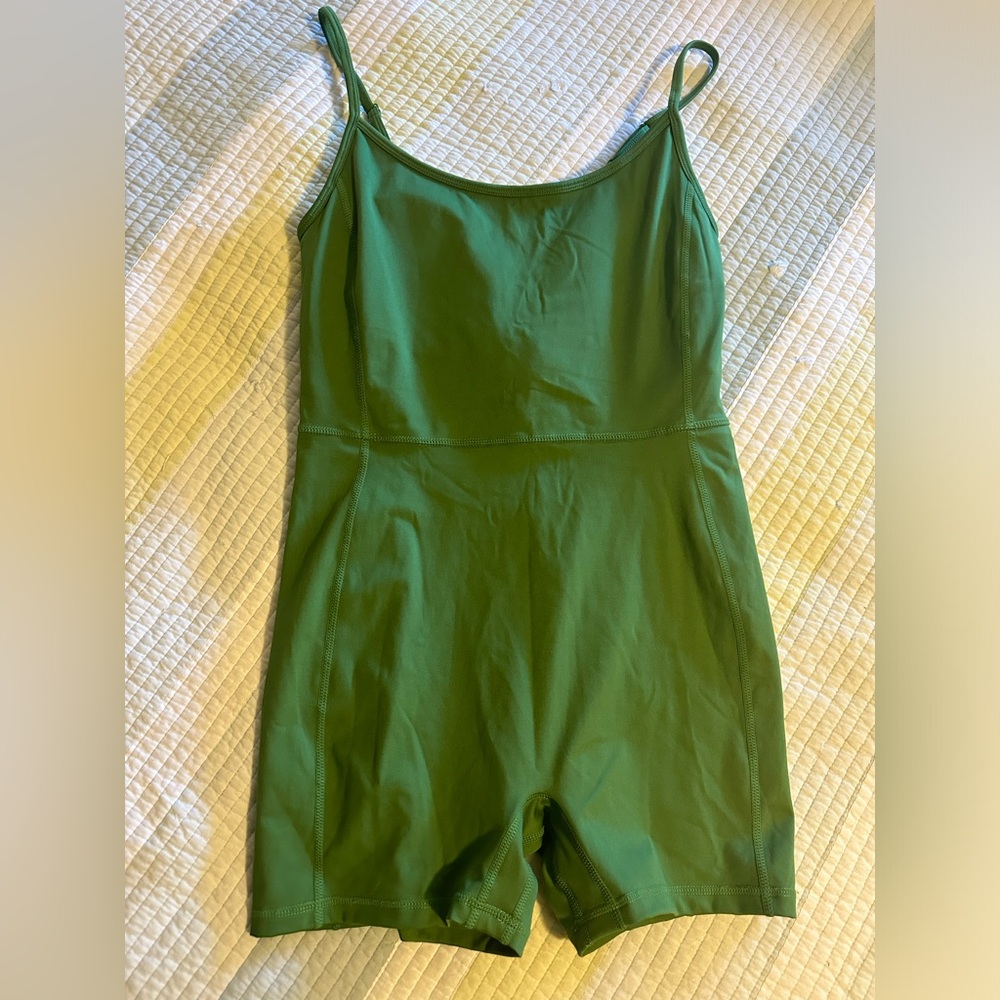 Pac Sun Green Spaghetti Strap Romper size Medium